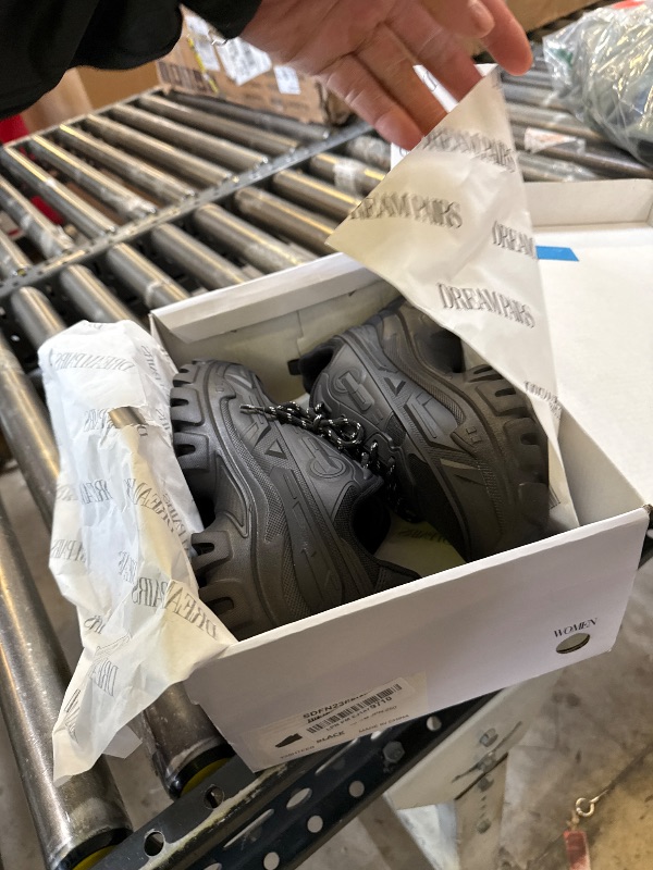 Photo 1 of DREAM PAIRS Women Chunky Fashion Sneakers Platform Bold Lace-Up Comfortable Sneakers,Size 8,Black,SDFN2368W
