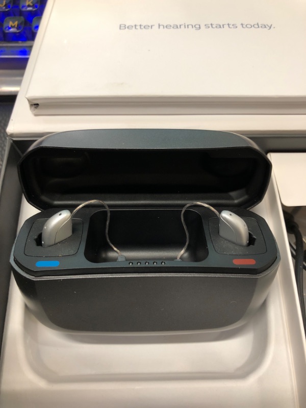 Photo 1 of Jabra Enhance Select 500 OTC Hearing Aids, Audiology Team Care Included, Bluetooth LE Audio & Bluetooth Streaming for Calls, Music, Media (iOS/Android), Nearly Invisible & Comfortable - Silver