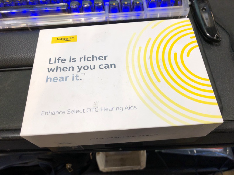 Photo 1 of Jabra Enhance Select 500 OTC Hearing Aids, Audiology Team Care Included, Bluetooth LE Audio & Bluetooth Streaming for Calls, Music, Media (iOS/Android), Nearly Invisible & Comfortable - Silver