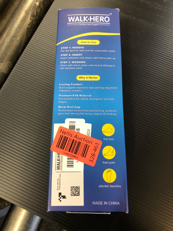 Photo 1 of Inserts Relieve Plantar Fasciitis - Flat Feet Insoles Arch Supports, Orthotic Insoles for Foot Pain Arch Pain Reduce Muscle Fatigue Absorb Shock (Mens 4-4 1/2 | Womens 6-6 1/2)