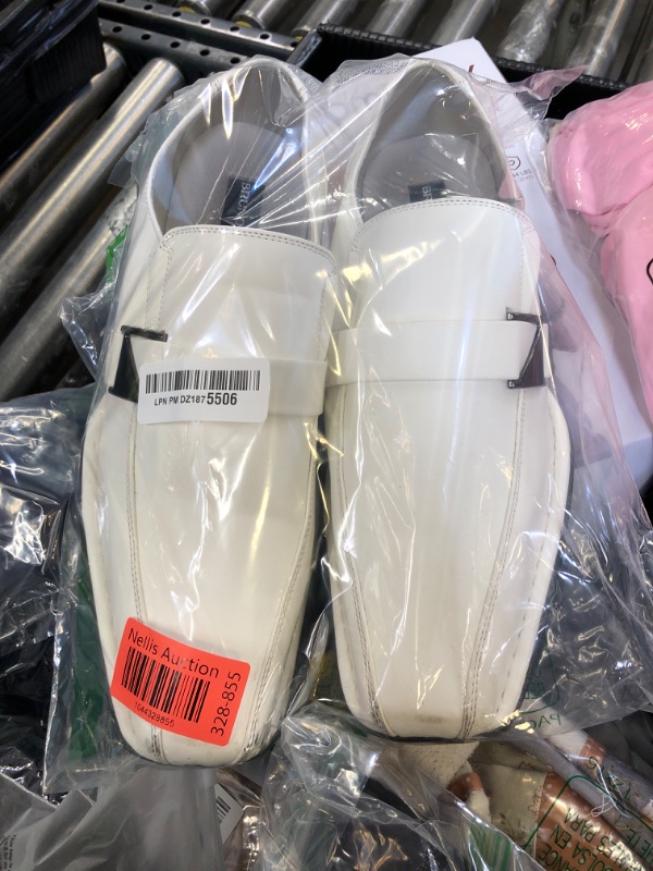 Photo 1 of Bruno Marc Men's Giorgio Leather Lined Dress Loafers Shoes,Size 12,White Pu,Giorgio-3