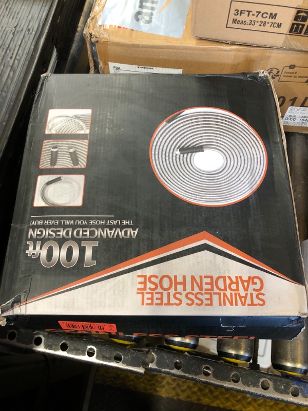 Photo 1 of 100 ft Stainless Steel Garden Hose - 2025 Upgraded Metal Water Hoses with 3/4" Solid Brass Fitting, Extra Strength Materials - Lightweight,Ultra Flexible,Durable,Kink-Less Water Hoses For Yard Camper