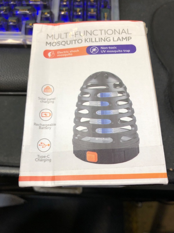 Photo 1 of 2 Packs Upgraded Solar Bug Zapper Outdoor Waterproof Mosquito Zapper Outdoor Mosquito Trap Bug Lights Mosquito Repellent for Outdoor Use Patio Garden Pathway