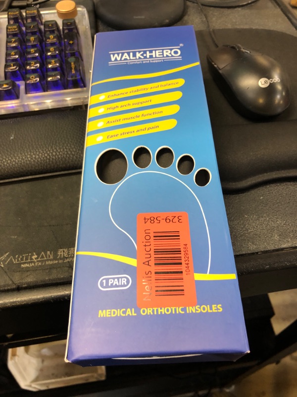 Photo 1 of Inserts Relieve Plantar Fasciitis - Flat Feet Insoles Arch Supports, Orthotic Insoles for Foot Pain Arch Pain Reduce Muscle Fatigue Absorb Shock (Mens 6-6 1/2 | Womens 8-8 1/2)