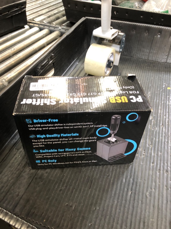 Photo 1 of CNRAQR PC USB Simulator Shifter 7+R H Gear Shifter with L Shape Clamp Set for Gear shift PC Windows Steering Compatible with G29/G27/G25/G920, T300RS/GT Wheel