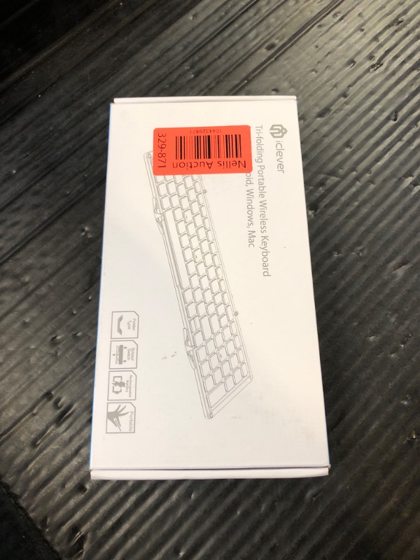 Photo 1 of iClever Portable Keyboard, BK09 Foldable Bluetooth Keyboard with Number Pad for Travel and Business Trip, USB-C Rechargeable for Laptop, iPad, iPhone, Sync up to 3 Devices