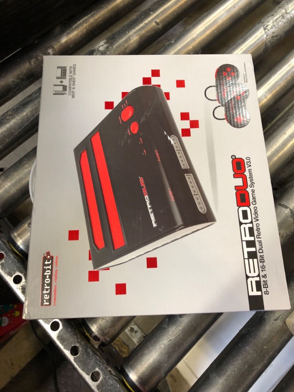 Photo 1 of Retro-Bit Retro Duo 2 in 1 Console System - for Original NES/SNES, & Super Nintendo Games - Black/Red