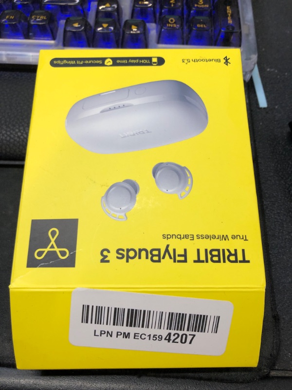 Photo 1 of Tribit Wireless Earbuds, 110H Playtime Bluetooth 5.3 IPX8 Waterproof Call Noise Reduction Bluetooth Earbuds Headphones with Mic Earphone in-Ear Wireless Earphones, Flybuds 3 White