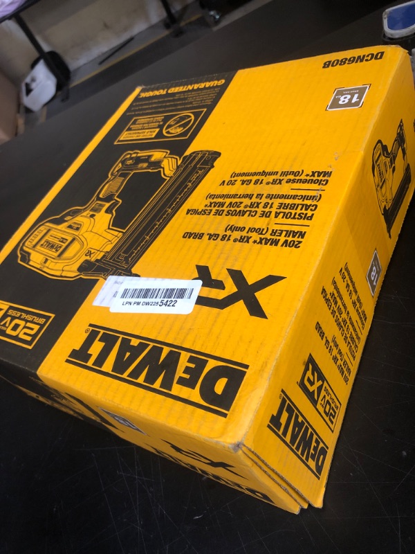 Photo 1 of DEWALT DCN680B 20V MAX* XR® 18 GA Cordless Brad Nailer (Tool Only)