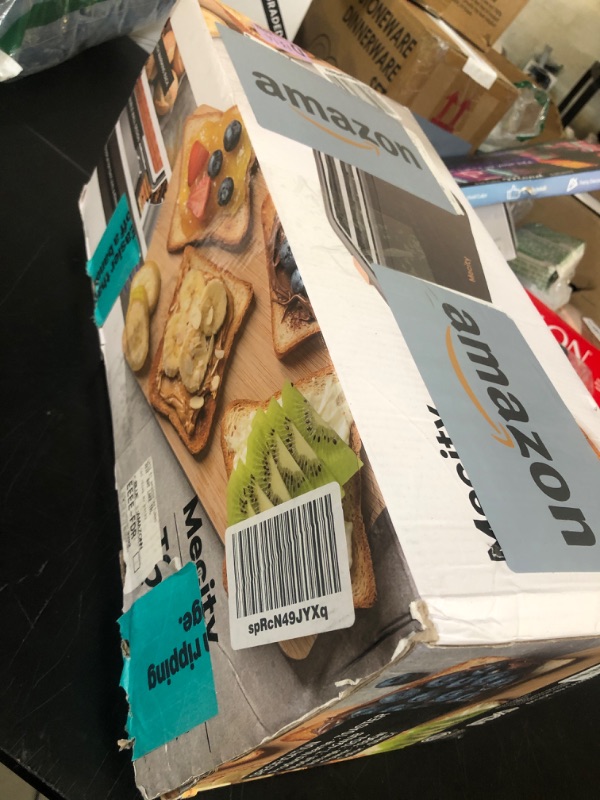 Photo 1 of Mecity 4 Slice Toaster, Long Slot Toaster With Warming Rack, Bagel/Defrost/Reheat Functions,Warming Rack, Crumb Tray, 6 Browning Settings, Extra Wide Long Slots, Stainless Steel, 1300W,Grey