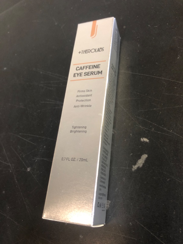 Photo 1 of +1HEROLABS Caffeine Eye Cream for Dark Circles, Puffiness & Puffy Bags - Under Eye Serum with Caffeine, Niacinamide, Hyaluronic Acid, Vitamin E & Peptides, 0.7 Fl Oz (Pack of 1)