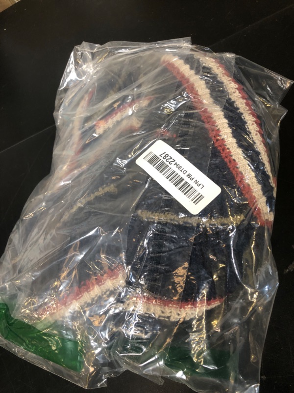 Photo 1 of AEROPOSTALE Men's Striped Open-Knit Buttoned Sweater Polo, Blue