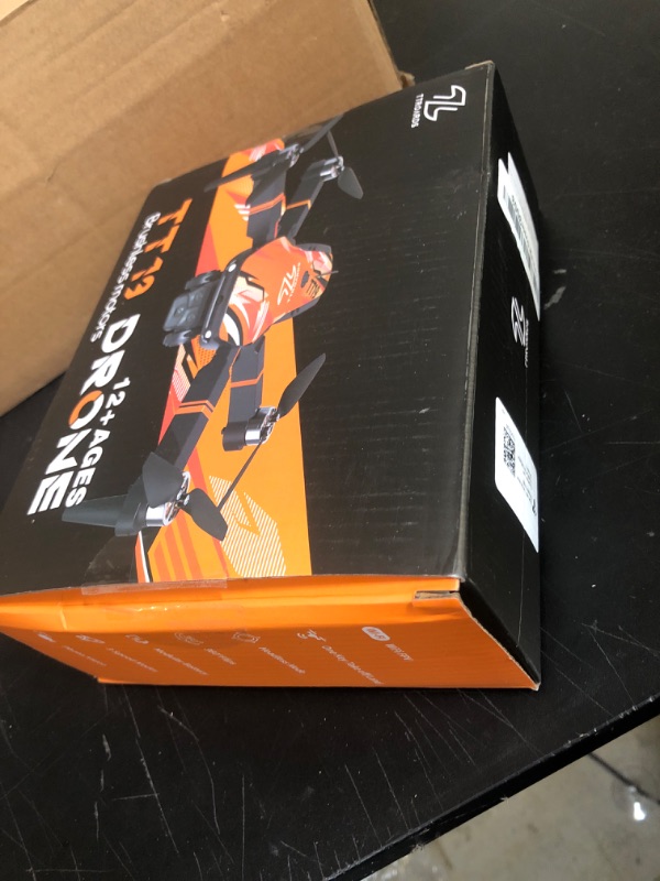 Photo 1 of TTROARDS TT19 Foldable 4K Drone with Camera for Adults, 270° Obstacle Avoidance, Brushless Motor Drones RC Quadcopter with Optical Flow Positioning, Level 3 Wind Resistance, Altitude Hold (Orange)