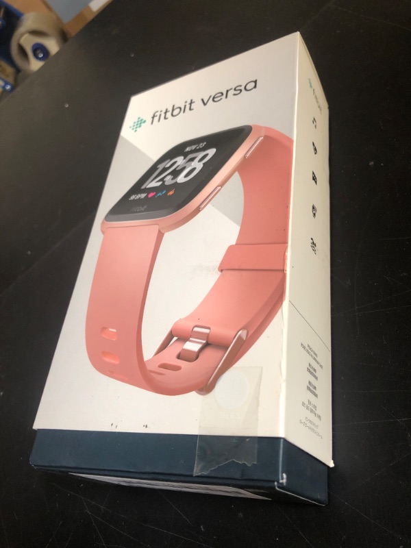 Photo 1 of Fitbit Versa Smart Watch, Peach/Rose Gold Aluminium, One Size (S & L Bands Included), Heart Rate Monitor