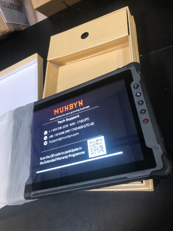 Photo 1 of MUNBYN Rugged Windows Tablet IRT12, 1000nit Sunlight Readable, Wi-Fi 6 Tough Tablet, 10.1-inch Windows 11 Pro, Intel N100, 8GB+128GB Rugged PC, 4G LTE, GPS Outdoor Computer, 2025, 2Y Protection