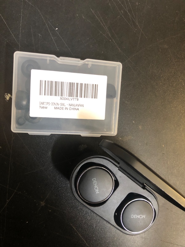 Photo 1 of Denon PerL Pro True Wireless Earbuds - Adaptive Active Noise Cancelling, Personalized Sound with Masimo Adaptive Acoustic Technology, Spatial Audio, Long-Lasting Battery, Wireless Charging, Black
