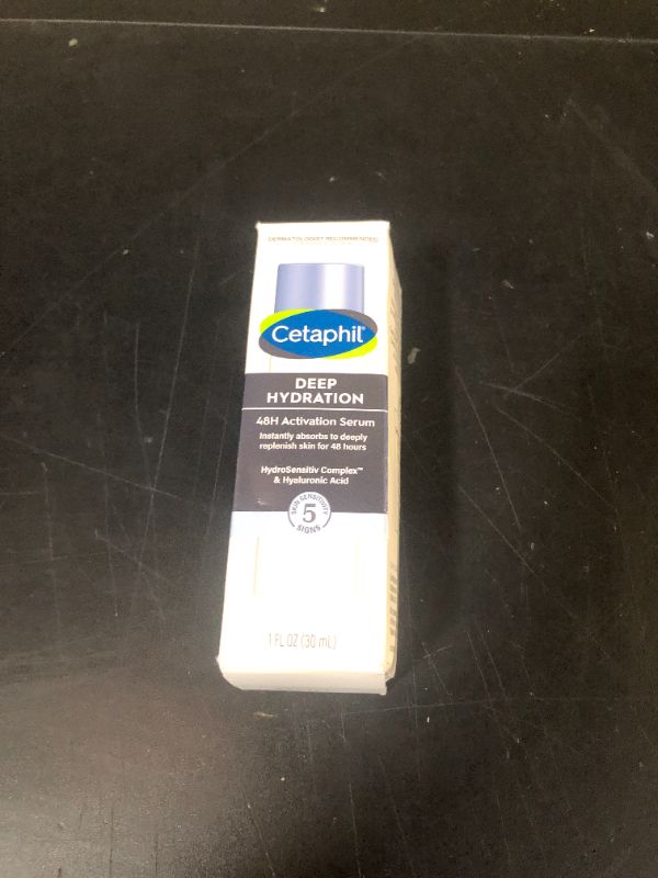 Photo 1 of Cetaphil Deep Hydration Fragrance Free 48 Hour Activation Serum, 1 Fl oz, 48Hr Dry Skin Face Moisturizer for Sensitive Skin, With Hyaluronic Acid, Vitamin E & B5, Dermatologist Recommended