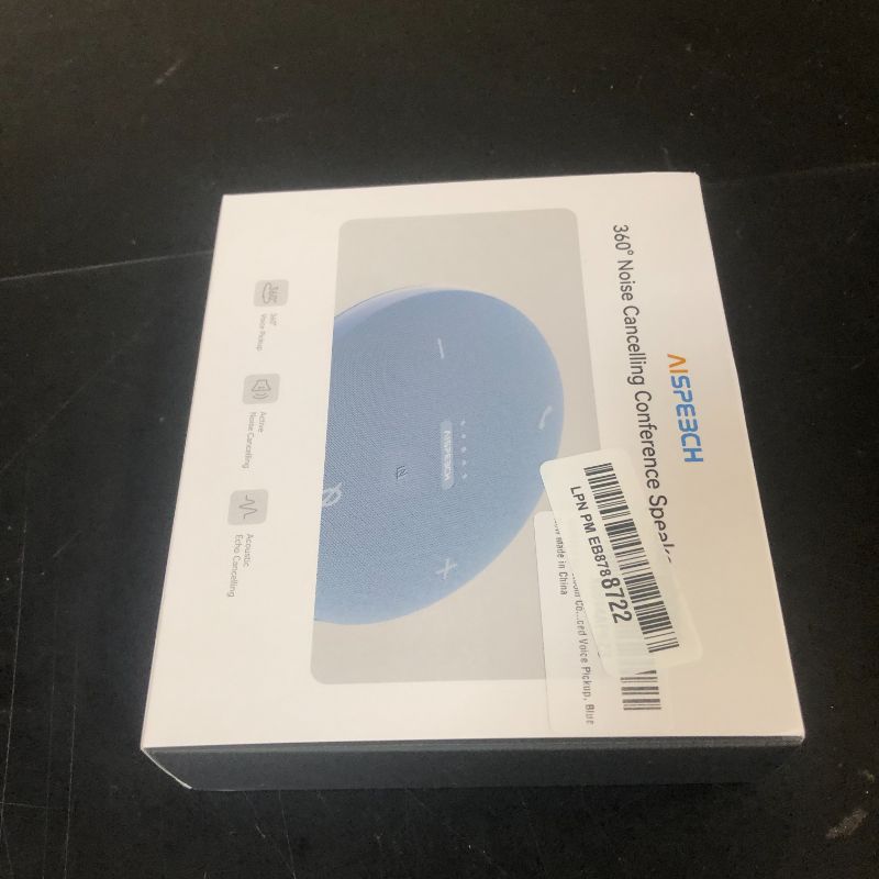 Photo 1 of Bluetooth Conference Speakerphone M4 with AI Noise Reduction, AI Summaries, AI Transcription with 60-Language Support, 13FT 360° Voice Pickup,10-Hour Battery Life for Zoom and Teams, Blue