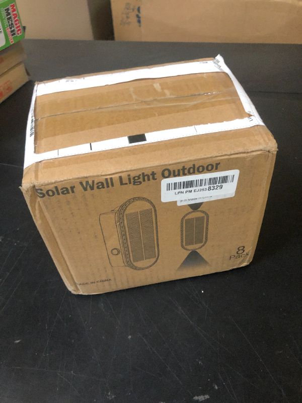 Photo 1 of Solar Fence Lights Outdoor - 3000/4000/6000K 3 Modes,Up & Down Lighting IP65 Waterproof Fence Lights Solar Powered, Solar Wall Lights Outdoor for Backyard/Garden/Patio/Garage and Wall decor (8 pack)