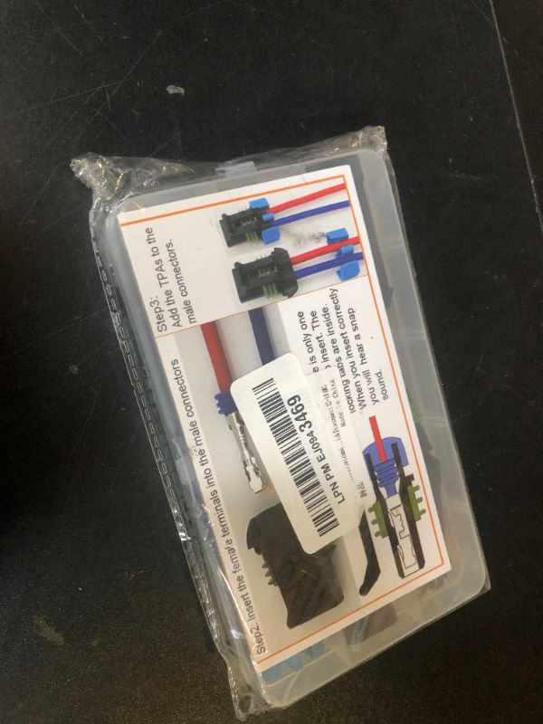 Photo 1 of Twippo 14-12 AWG 2 Pin Connector Weather Pack Connectors Kit 2 Wire Waterproof Automotive Electrical Plug Connectors Quick Connect and Disconnect (4 Set)