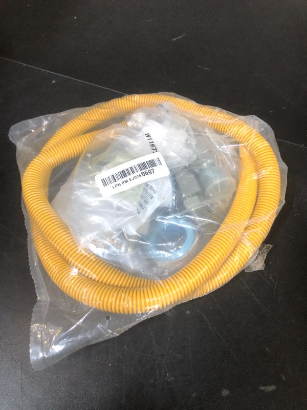 Photo 1 of AMI PARTS 48" Flexible Gas Line Kit Yellow Coated, Gas Hose Connector Kit for Dryer, Stove, Water Heater,5/8" OD(1/2" ID) Stainless Steel Gas Line with Connector 1/2" MIP &1/2"FIP & 3/4"MIP Fitting