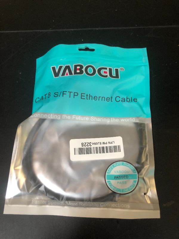 Photo 1 of Cat 8 Ethernet Cable, 1.5Ft 3Ft 6Ft 10Ft 15Ft 20Ft 30Ft 40Ft 50Ft 60Ft 100Ft Heavy Duty High Speed Internet Network Cable, Professional LAN Cable Shielded in Wall, Indoor&Outdoor