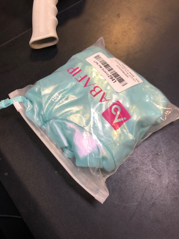 Photo 1 of Women's Shiny Rave Outfits Holographic Strappy Halter Bra Top Ruffle Mini Skirt Two Piece Hologram Wetlook Faux Leather Music Festival Party Clubwear Nightclub 80s Costume Light Blue Medium