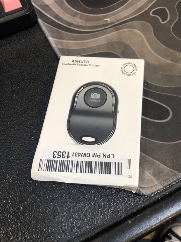 Photo 1 of [Upgraded] Bluetooth 5.0 Remote Shutter for iPhone & Android Camera Wireless Remote Control Selfie Button for iPad iPod Tablet, HD Selfie Clicker for Photos & Videos (Black)