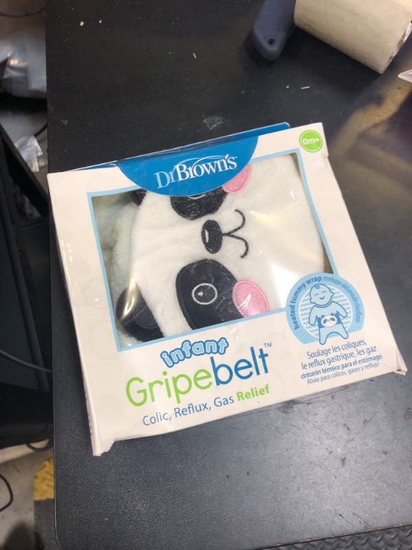 Photo 1 of Dr. Brown's Infant Gripebelt Heated Belly Band, Soothe Baby's Tummy with Gentle Warmth and Compression, Panda, 0m+