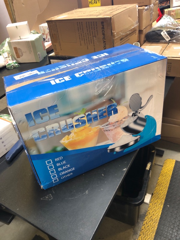 Photo 1 of BI-DTOOL Shaved Ice Machine 380W Electric Ice Crusher Triple Blades Ice Crusher Shaver 286lbs/hr Snow Cone Machine 1500 RPM Stainless Steel Ice Shaver Ice Shaving Machine for Home and Commercial