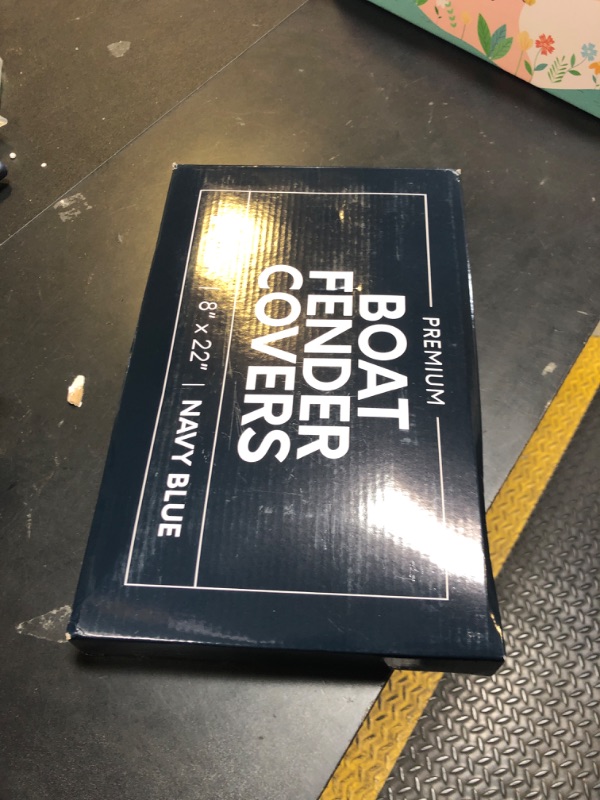 Photo 1 of Byllstore Boat Fender Covers | Several Size Options Available | Black & Navy Blue | 1, 2 & 4-Pack | Polyester (2-Pack, Navy Blue, 8? x 22?)