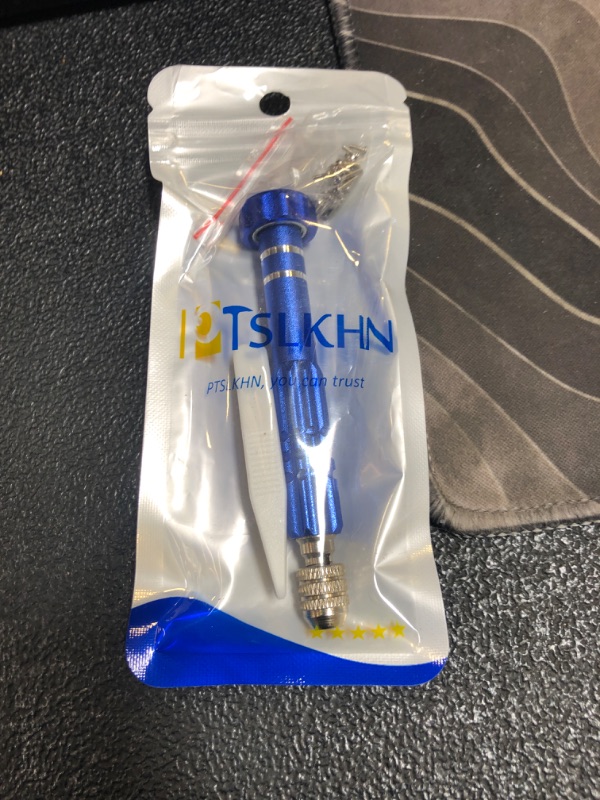 Photo 1 of PTSLKHN Eye Glass Repairing Kit, S2 Steel Screwdriver with 15 Types of Screws, Precision Eyeglass Repair Tool Set (Blue 2in1-screws)