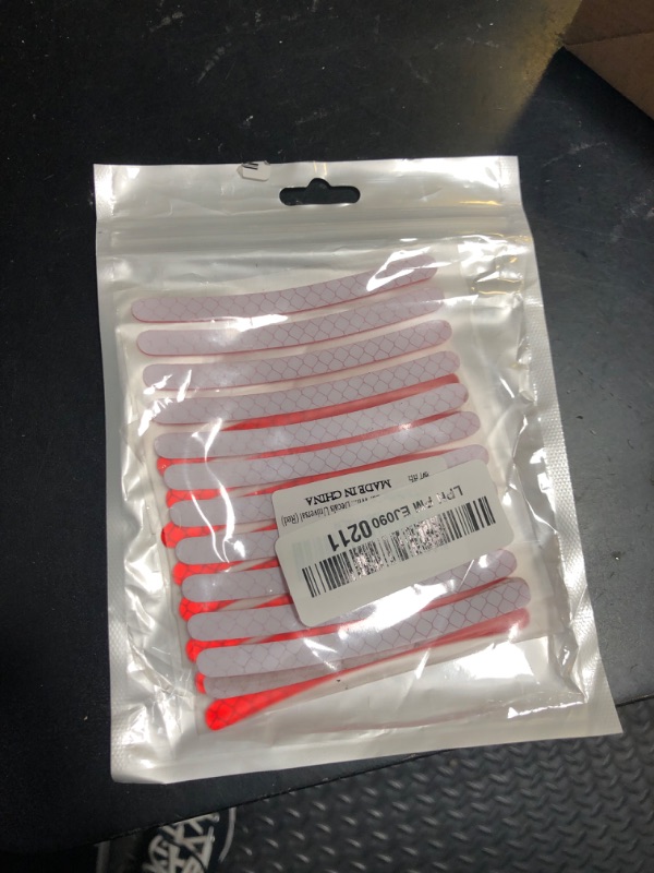 Photo 1 of 20PCS Car Wheel Reflective Decorative Strip,Night Safety Warning Stickers,Cars,Motorcycles,Bicycles are Applicable, Colorful and Diverse, a Street The Most Beautiful Car (Red)