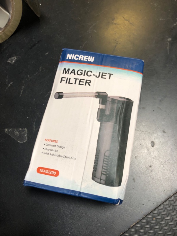 Photo 1 of NICREW Aquarium Internal Filter, Submersible Power Filter with Multiple Function for Fish Tanks 5-10 Gallon, 53 GPH, 5W