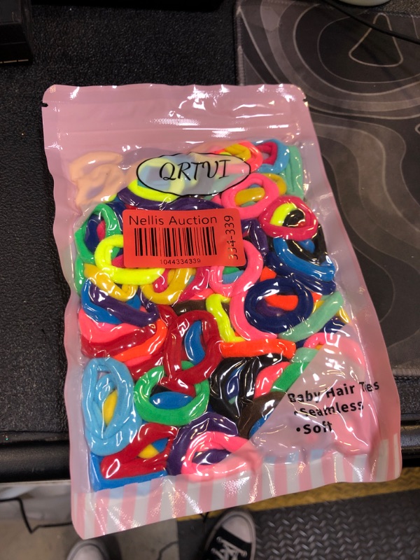 Photo 1 of QRTVI 120 Pcs Baby Hair Ties, Cotton Toddler Hair Ties for Girls and Kids, Multicolor Small Seamless Hair Bands Elastic Ponytail Holders(15 Colors)
