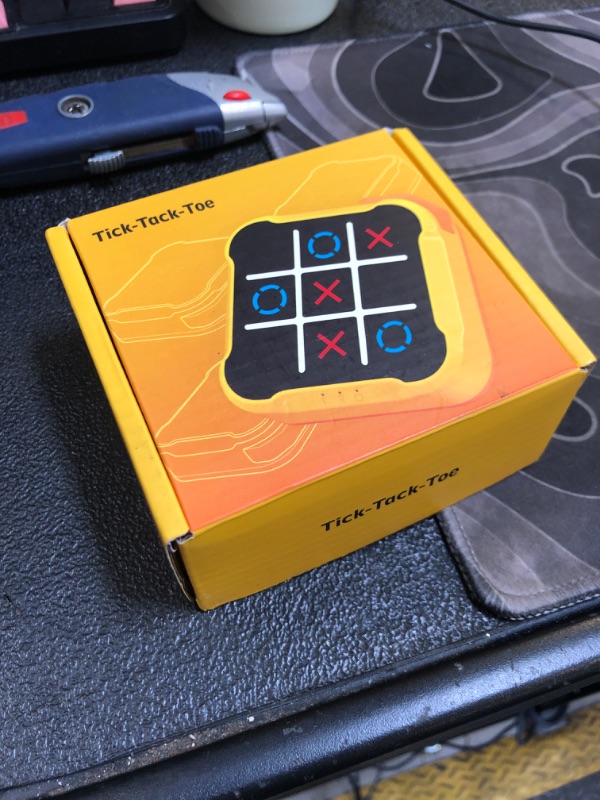 Photo 1 of COUOMOXA Tic Tac Toe Games for Kids: 4-in-1 Portable Handheld Puzzle Toy - Electronic Sensory Game for Child Age 6-12 Travel Home School Party - Birthday Gift for Boys Girls
