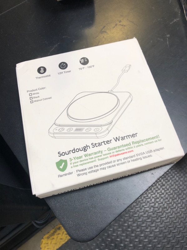 Photo 1 of Pakusane Sourdough Starter Warmer 3.0 for Kitchen, Precise 1°F Thermostat Control (70-100°F), Auto Warming On/Off, 12-Hour Timer, Game Changer for Home Baking WOOD Style
