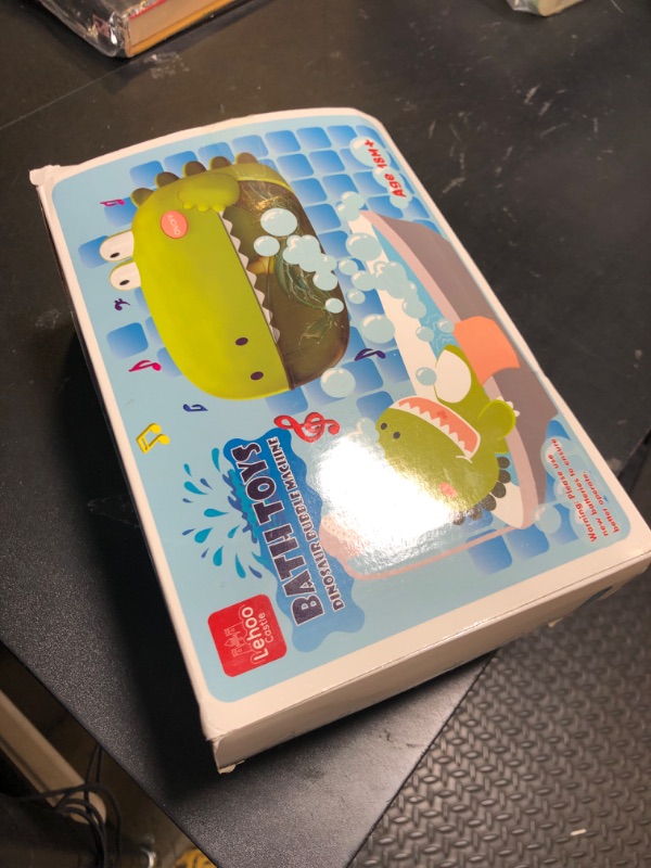 Photo 1 of Lehoo Castle Baby Bath Toys, Dinosaur Bath Bubble Machine, Bath Toys for Kids Ages 1-3, Automatic Bathtub Toys Bubble Maker Gifts for Boys Girls, Yellow