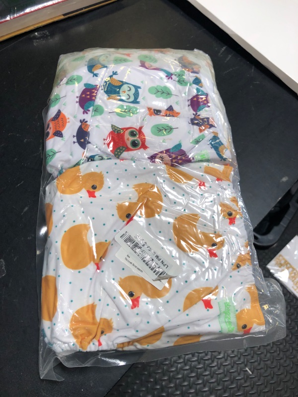 Photo 1 of wegreeco Cloth Diapers 6 Pack with 6 Inserts & 1 Wet Bag, Washable Cloth Diapers for Babies, One Size Adjustable Reusable (Bright Animals)