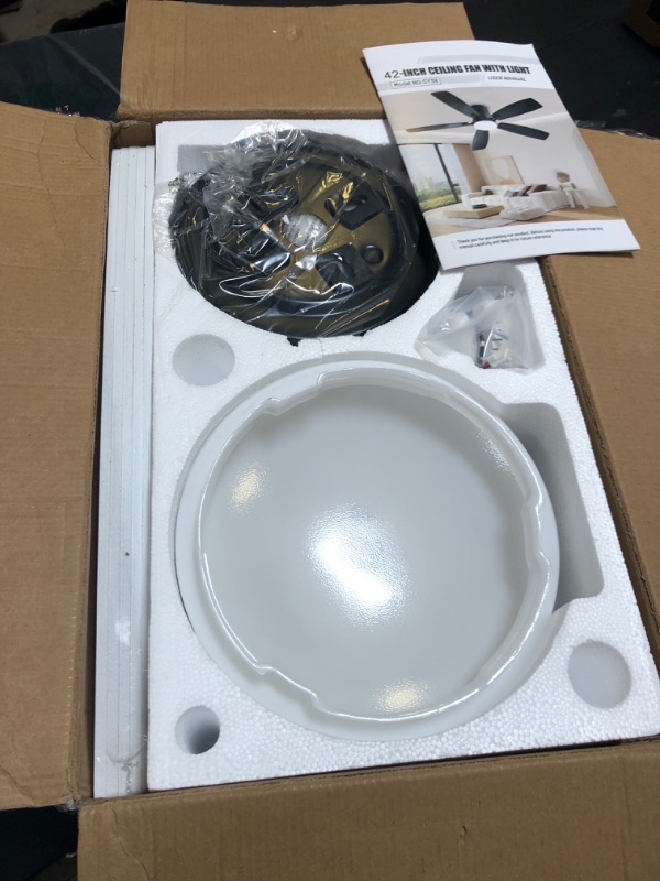 Photo 1 of TCL 52" Ceiling Fan with Lights, Silver Flush Mount, 5 Blade Low Profile, 6 Speeds DC Reversible, Dimmable, Modern for Bedroom, Living Room and Garage