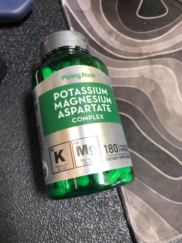 Photo 1 of Piping Rock Potassium Magnesium Aspartate Supplement | 180 Capsules | Complex | Non-GMO, Gluten Free EXP 05/2027