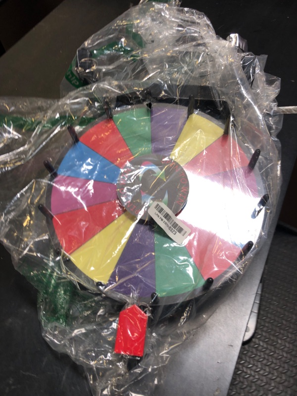 Photo 1 of WinSpin 12" Color Prize Wheel Tabletop 14 Slots Heavy Duty Editable Spinning Wheel for Fortune Spinning Game Carnival & Tradeshow, Classic Series