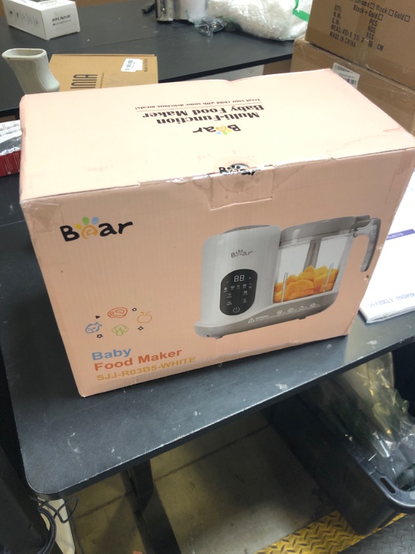 Photo 1 of BEAR 2024 Baby Food Maker | One Step Baby Food Processor Steamer Puree Blender | Auto Cooking & Grinding | Baby Food Puree Maker with Self Cleans | Touch Screen Control, White