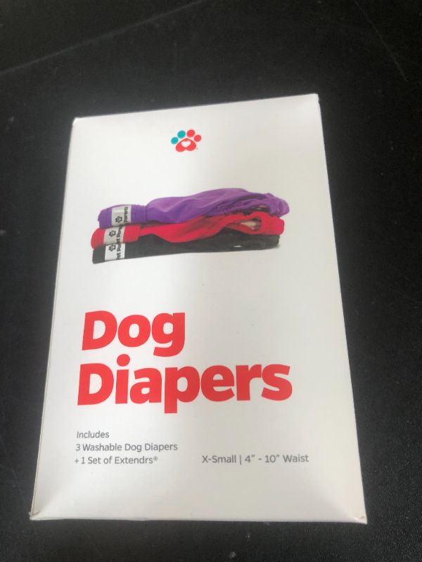 Photo 1 of Pet Parents® Washable Dog Diapers (3pack) + Extendrs® of Durable Doggie Diapers, Premium Dog Diapers Female (X-Small, Princess)