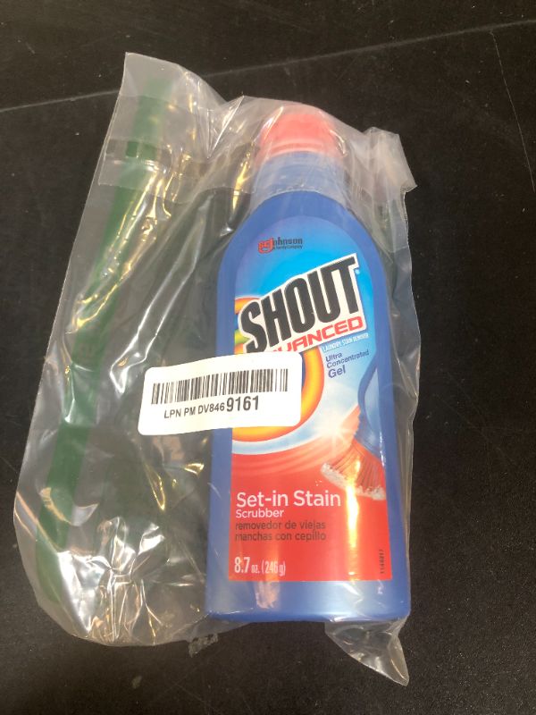 Photo 1 of Shout Advanced Stain Remover Gel for Clothes Laundry, Ultra Concentrated Gel with Built-in Scrubber Brush for Deep Set-In stains, 8.7oz
