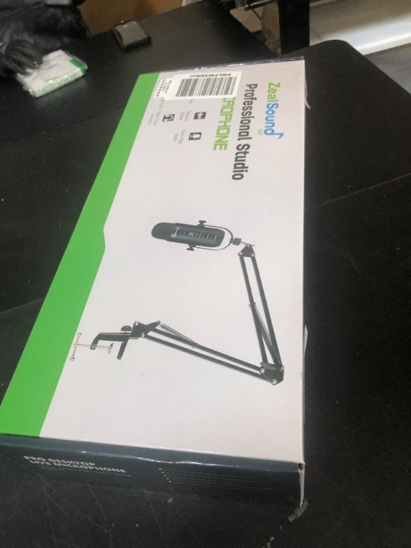 Photo 1 of ZealSound Gaming Microphone Kit,Podcast Condenser USB Mic with Boom Arm,Supercardioid Microphone with Mute Button,Echo Volume Gain Knob,Adjust Monitor for Phone PC Computer (Black)