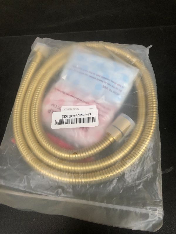 Photo 1 of TRIPHIL Kink-free Shower Hoses 59" Replacement for Hand held Shower Head Tube Extension 360 Degree Swivel Anti-twist Brass Connector Flexible Metal Stainless Steel Sleeves Brushed Gold Finish 59-Inch
