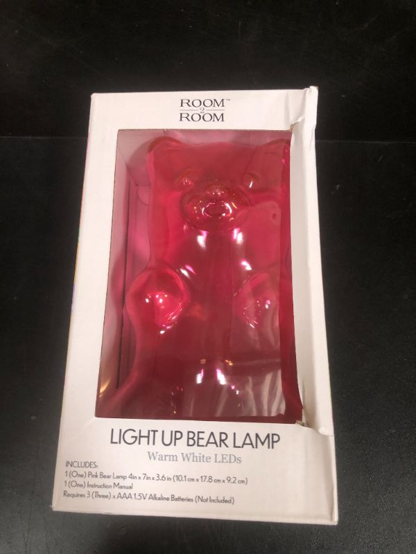 Photo 1 of Generic Room 2 Room Pink Light-Up Gummy Bear Lamp Light 4in X 7in, BlueBear24