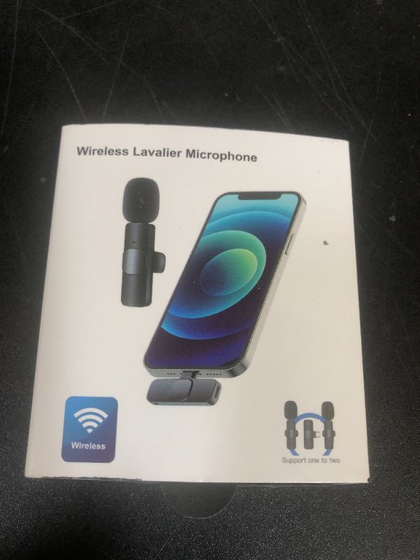 Photo 1 of Professional Wireless Lavalier Microphone for iPhone iPad (14 and Below), Cordless Omnidirectional Clip Mic, Plug-Play Microphone for Interview Video Podcast Vlog YouTube