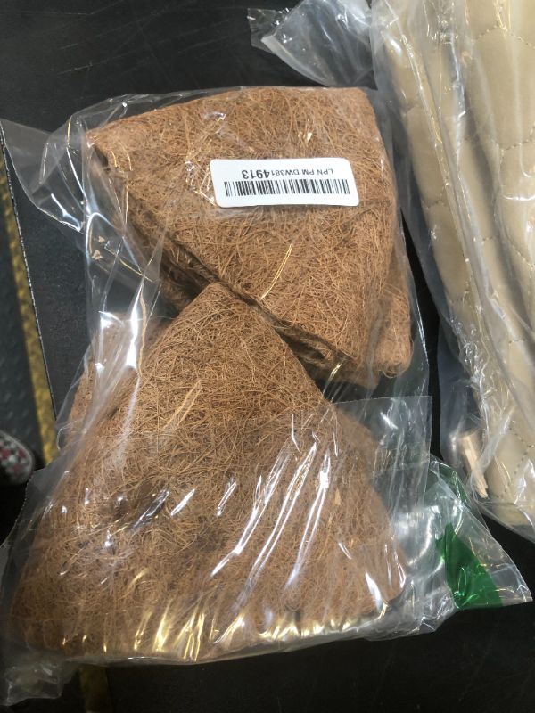 Photo 1 of Legigo 4 Pack 8 Inch Hanging Basket Coco Liners Replacement, 100% Natural Round Coconut Coco Fiber Planter Basket Liners for Hanging Basket Flowers/Vegetables